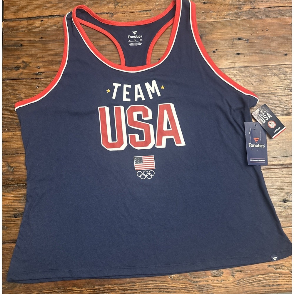 NWT‎  USA OLYMPIC TANK TOP SHIRT WOMEN'S RUNNING SOCCER YOGA GYM  XL